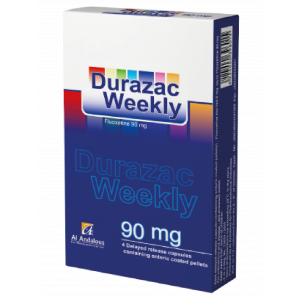 DURAZAC WEEKLY 90 MG ( FLUOXETINE ) 4 DELAYED RELEASE CAPSULES